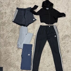 Adidas Women’s Navy and Gray Shorts